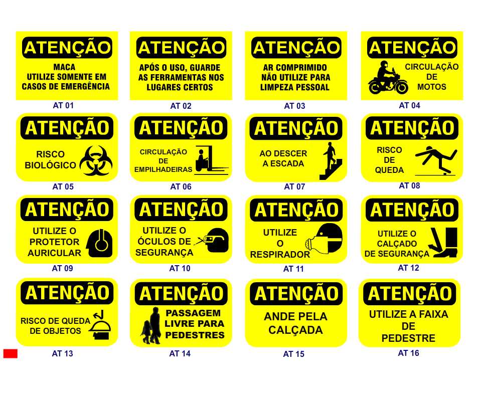 Placas de atenção