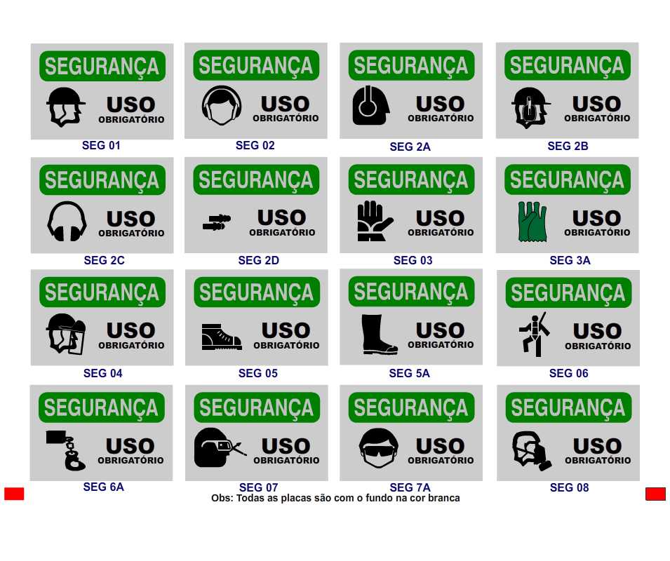 Placas de segurança